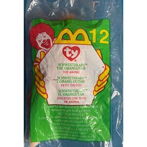 2000 TY Beanie Babies McDonald's Toy Schweetheart the Orangutan #12 Doll